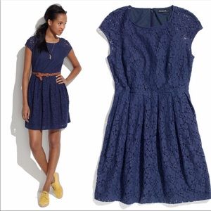 Madewell Navy Blue Lace Dress